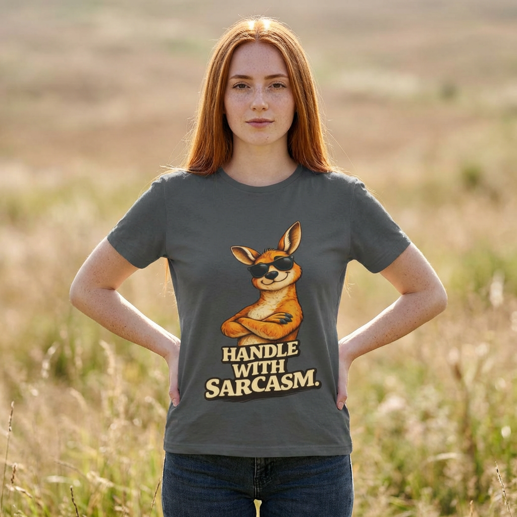 HANDLE WITH SARCASM. (Carefully Packed Confidence.)